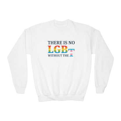 "There Is No LGB Without the T" Youth Sweatshirt