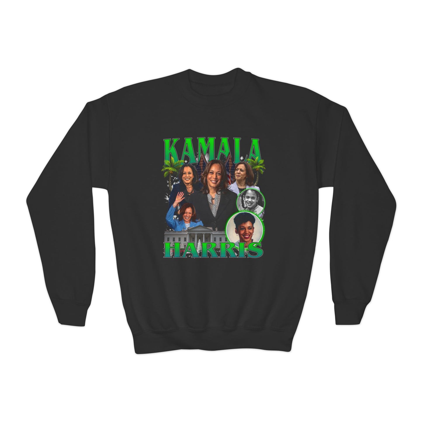 Kamala Harris / 1990s Bootleg Hip-Hop Style Youth Sweatshirt