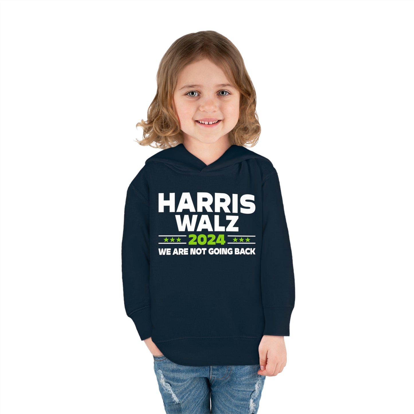 “Harris Walz 2024 (Brat Green)” Toddler Hoodie