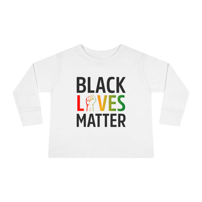 “Black Lives Matter – Unity Fist (Pan-Africa)” Toddler Long Sleeve Tee