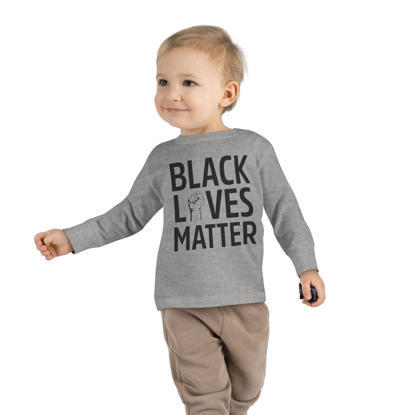 “Black Lives Matter – Unity Fist” Toddler Long Sleeve Tee