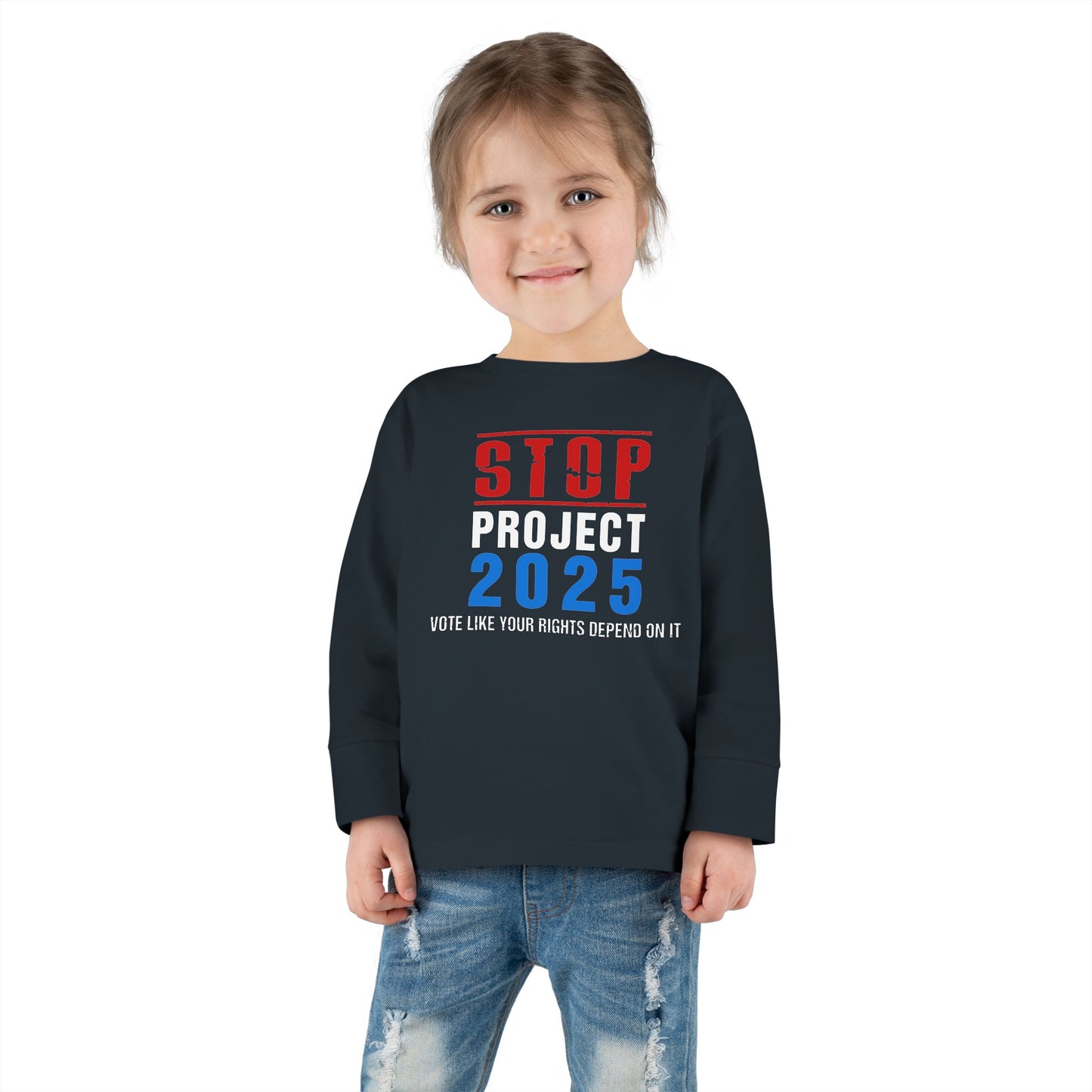 “STOP Project 2025”  Toddler Long Sleeve Tee