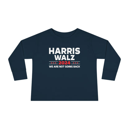 “Harris Walz 2024” Toddler Long Sleeve Tee