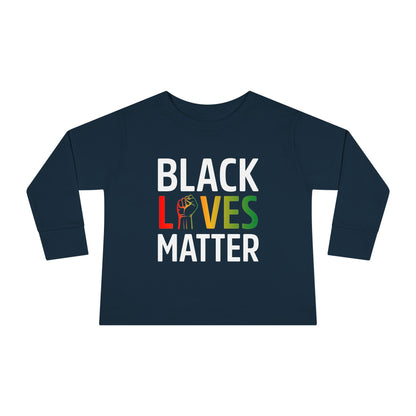 “Black Lives Matter (Pan-Africa)” Toddler Long Sleeve Tee