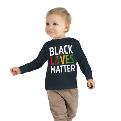 “Black Lives Matter – Unity Fist (Pan-Africa)” Toddler Long Sleeve Tee