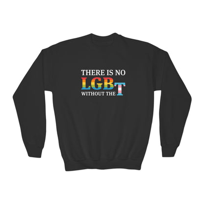 "There Is No LGB Without the T" Youth Sweatshirt