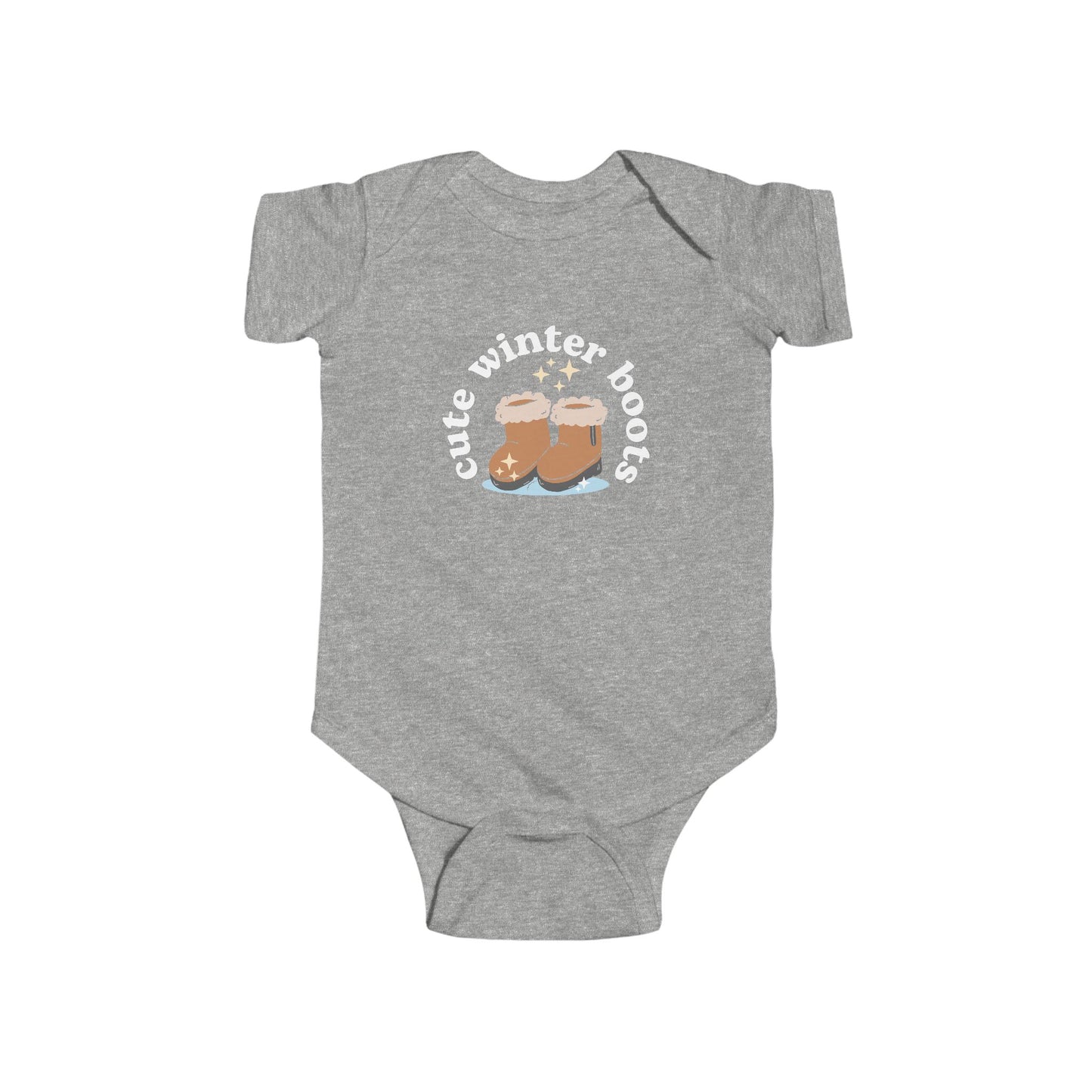 “Cute Winter Boots” Infant Onesie