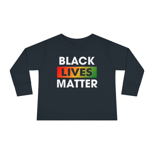 “Black Lives Matter (Pan-Africa)” Toddler Long Sleeve Tee