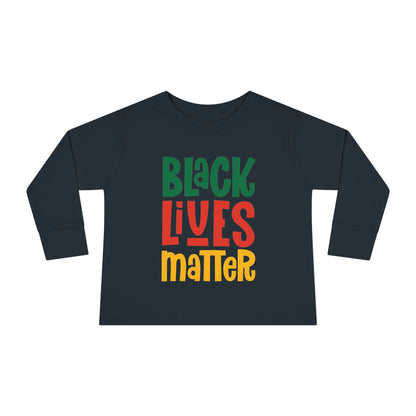 “Black Lives Matter – Solidarity (Pan-Africa 2)” Toddler Long Sleeve Tee