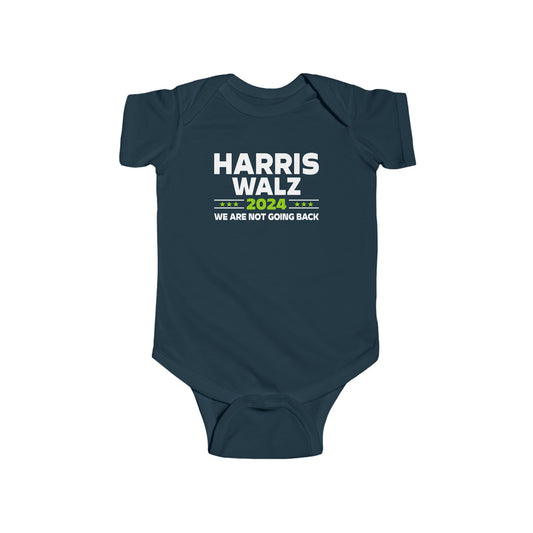 “Harris Walz 2024 (Brat Green)” Infant Onesie