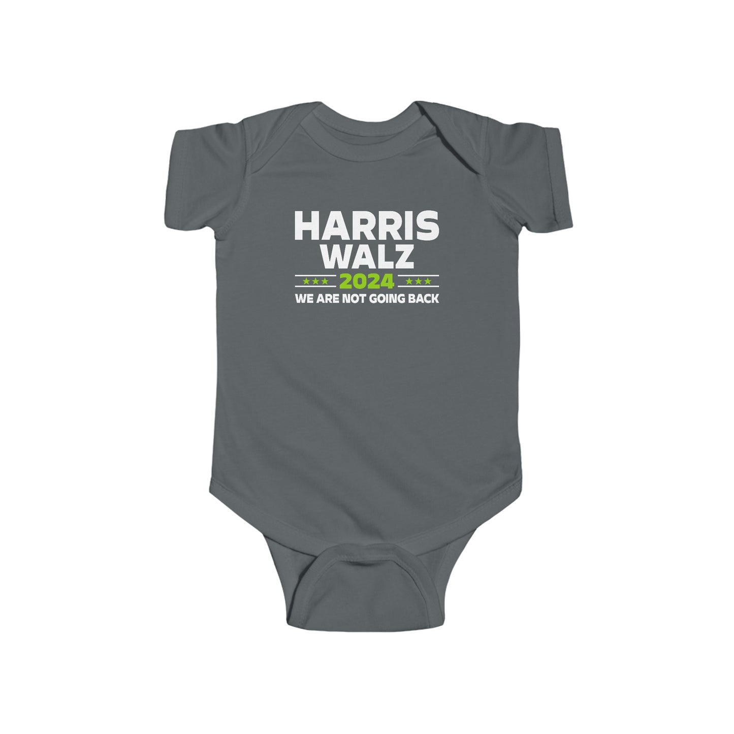 “Harris Walz 2024 (Brat Green)” Infant Onesie