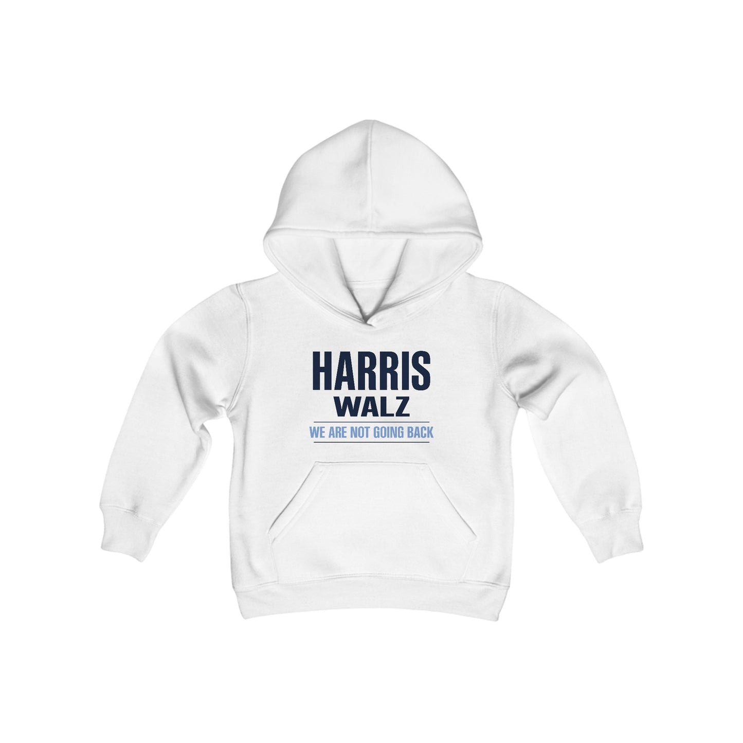 “Harris Walz - We Are Not Going Back” Youth Hoodie