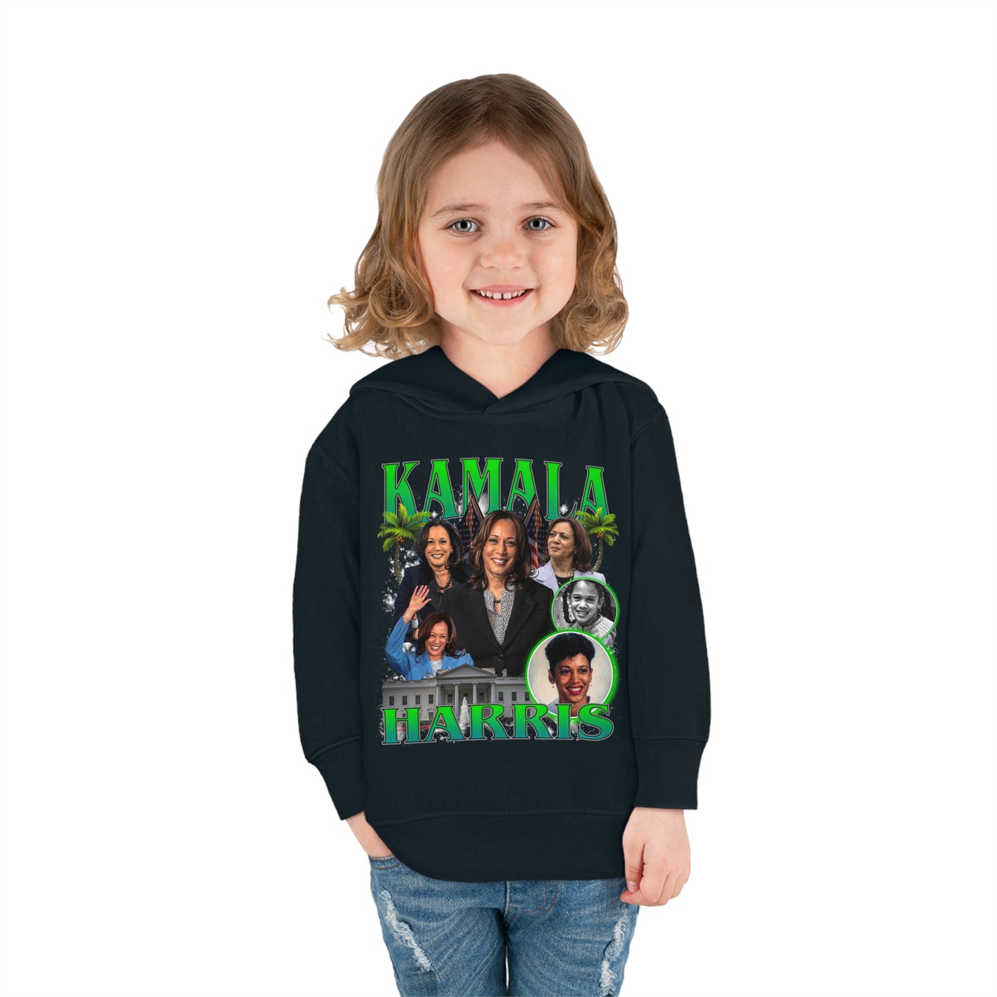 Kamala Harris / 1990s Bootleg Hip-Hop Style Toddler Hoodie