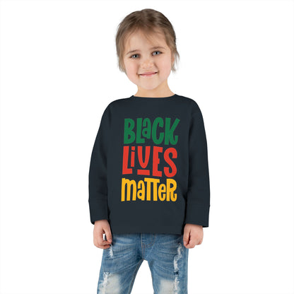 “Black Lives Matter – Solidarity (Pan-Africa 2)” Toddler Long Sleeve Tee