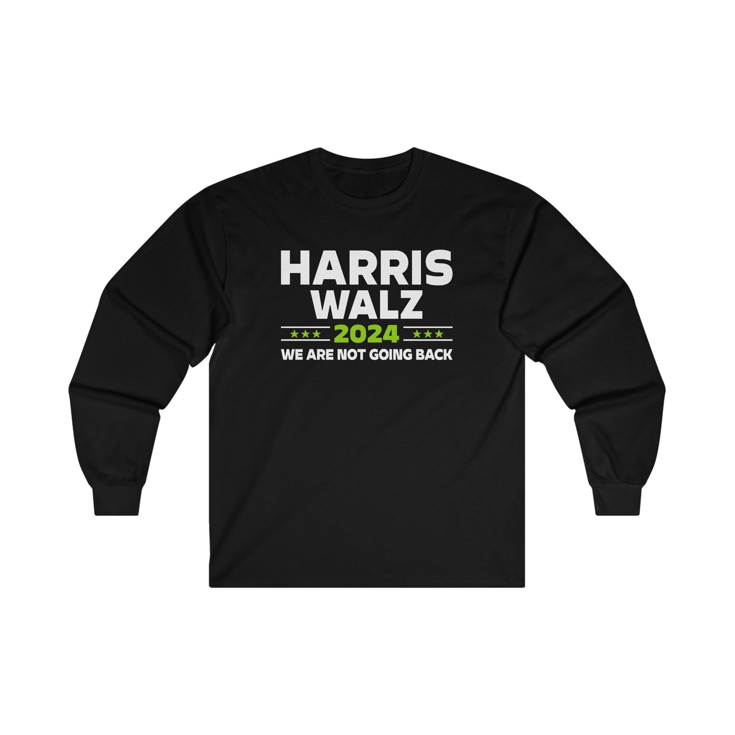 “Harris Walz 2024 (Brat Green)” Unisex Long Sleeve T-Shirt