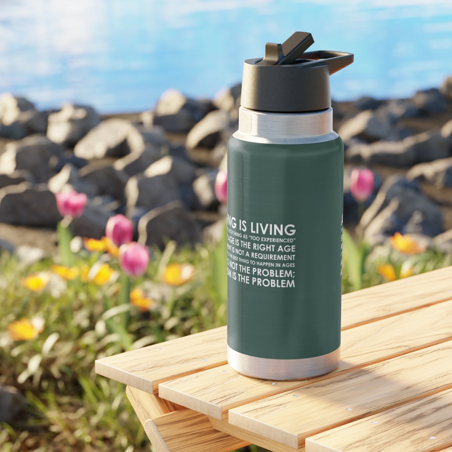 “Aging Is Living” 32 oz. Tumbler/Water Bottle