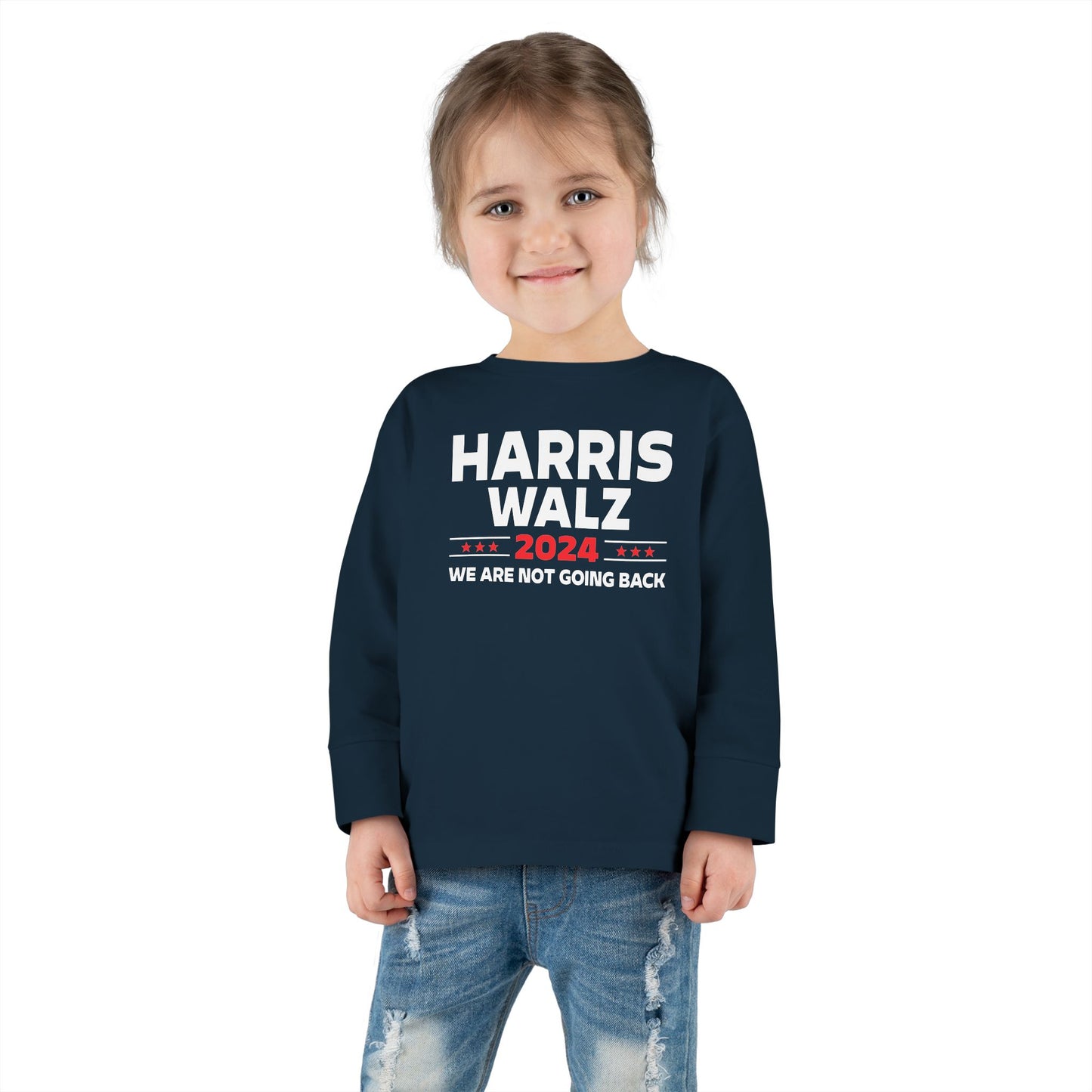 “Harris Walz 2024” Toddler Long Sleeve Tee