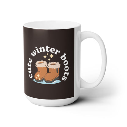 “Cute Winter Boots” 15 oz. Mug