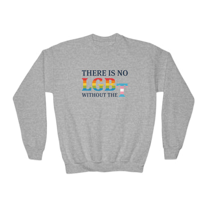 "There Is No LGB Without the T" Youth Sweatshirt