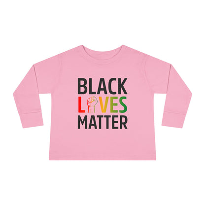 “Black Lives Matter – Unity Fist (Pan-Africa)” Toddler Long Sleeve Tee