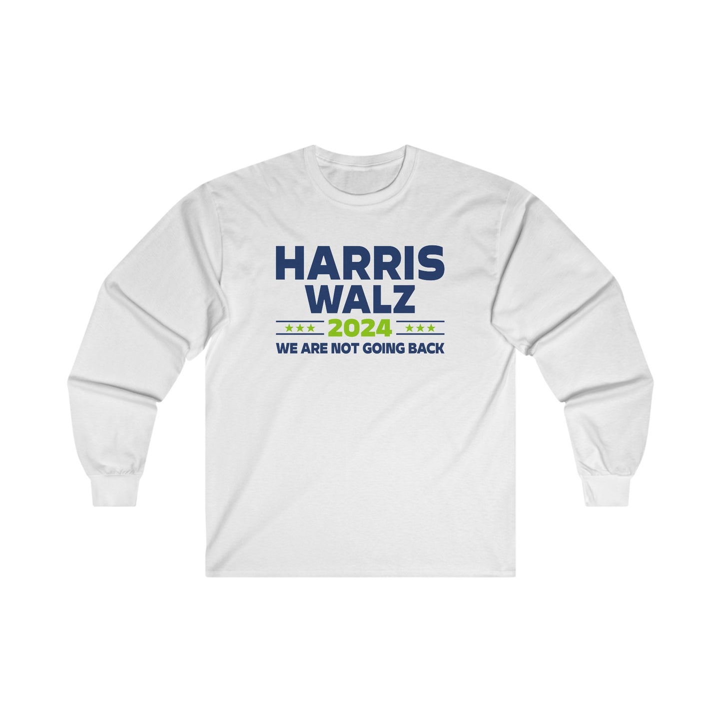 “Harris Walz 2024 (Brat Green)” Unisex Long Sleeve T-Shirt