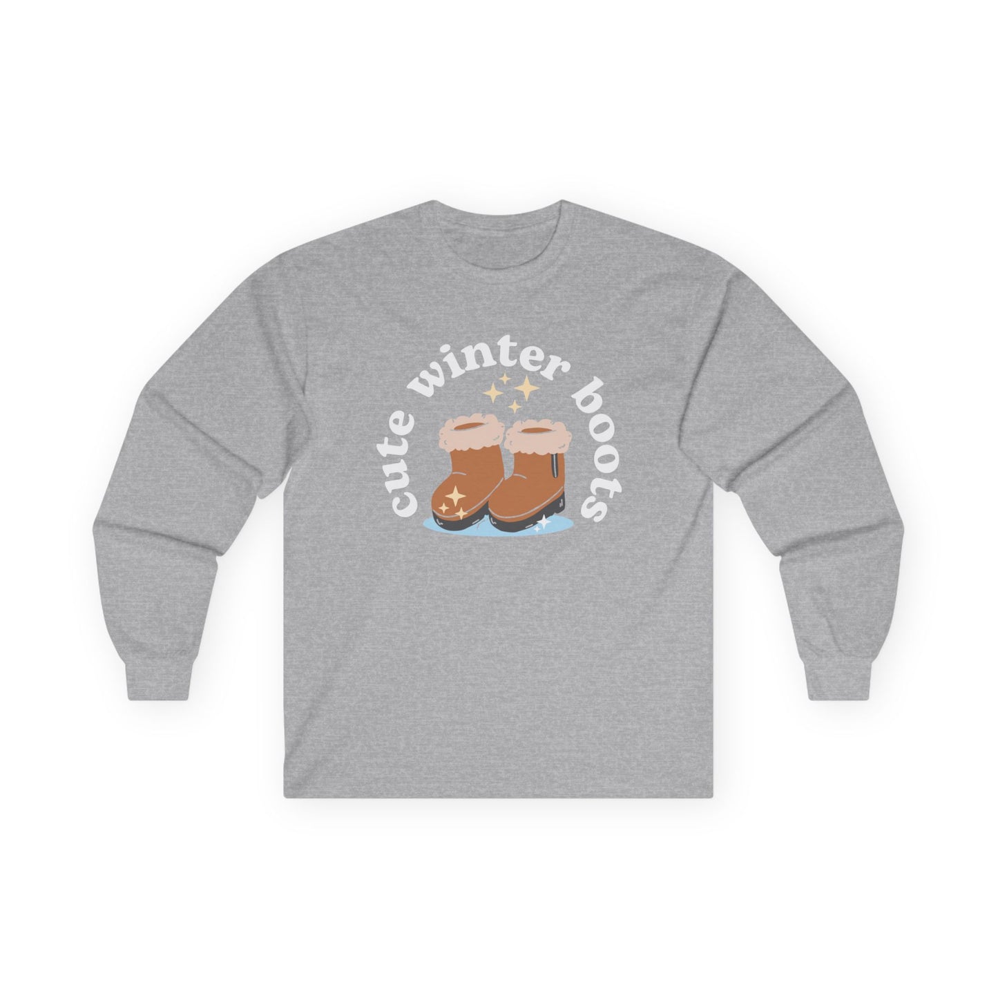 “Cute Winter Boots” Unisex Long Sleeve T-Shirt