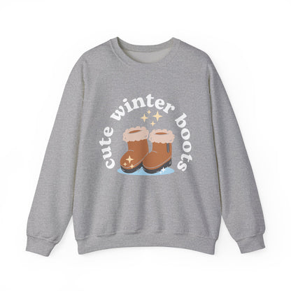 “Cute Winter Boots” Unisex Sweatshirt