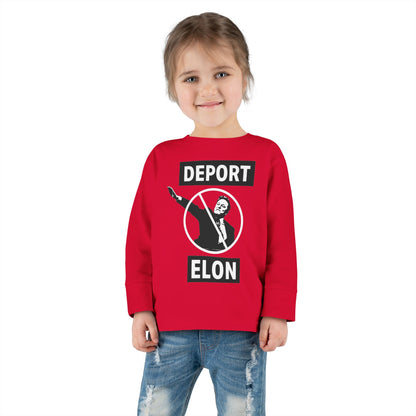 "Deport Elon Musk" Toddler Long Sleeve Tee