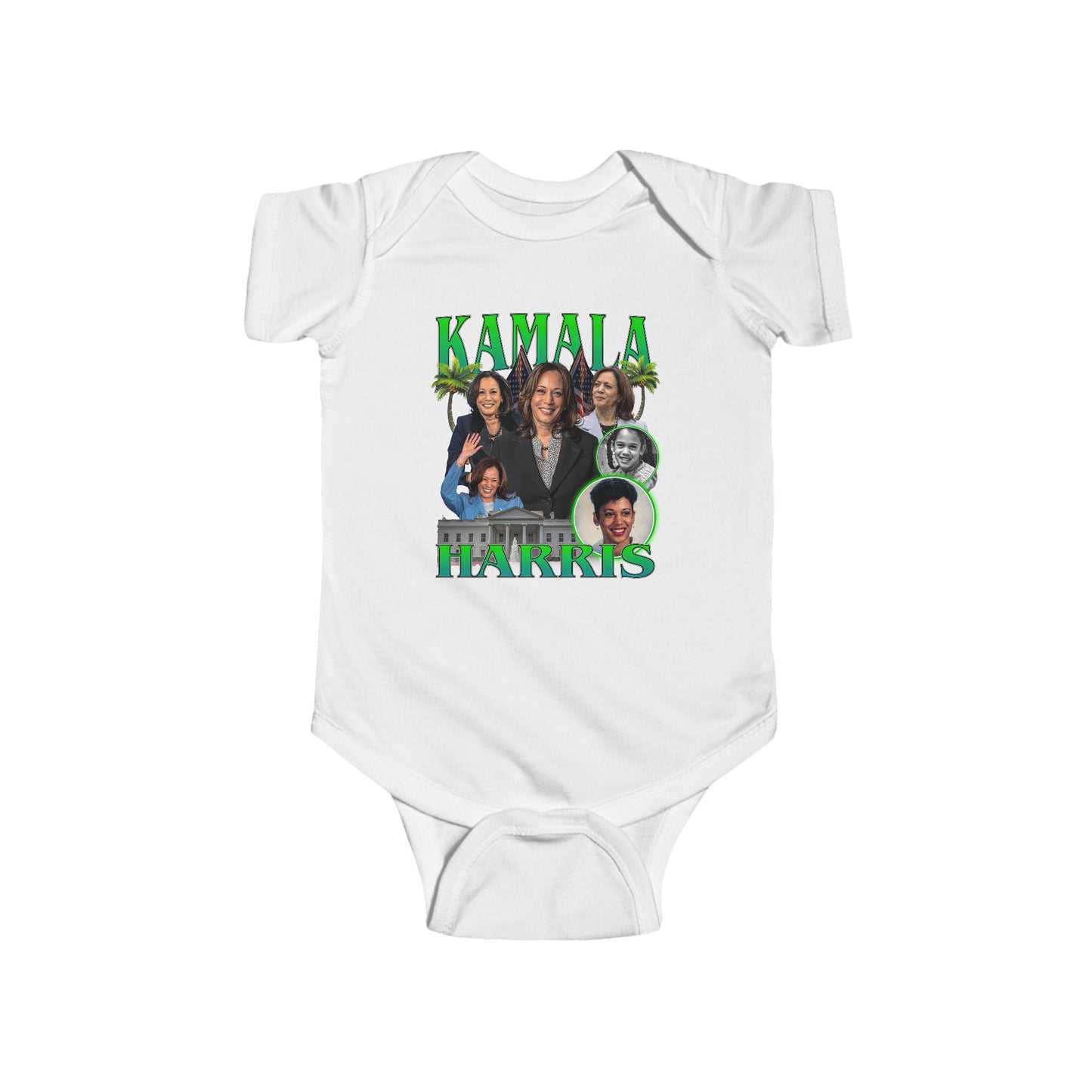 Kamala Harris / 1990s Bootleg Hip-Hop Style Infant Onesie