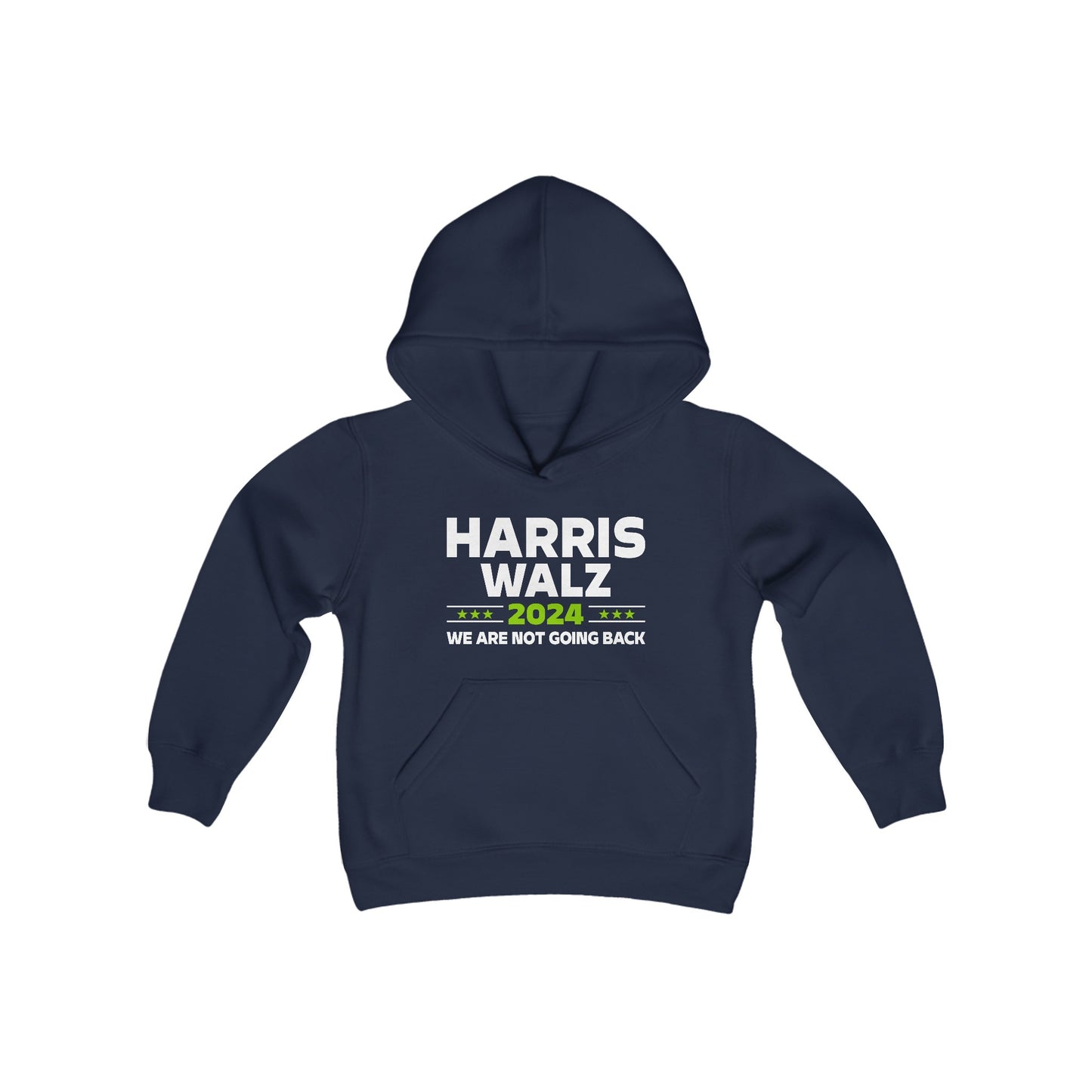 “Harris Walz 2024 (Brat Green)” Youth Hoodie