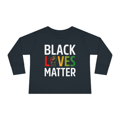 “Black Lives Matter – Unity Fist (Pan-Africa)” Toddler Long Sleeve Tee