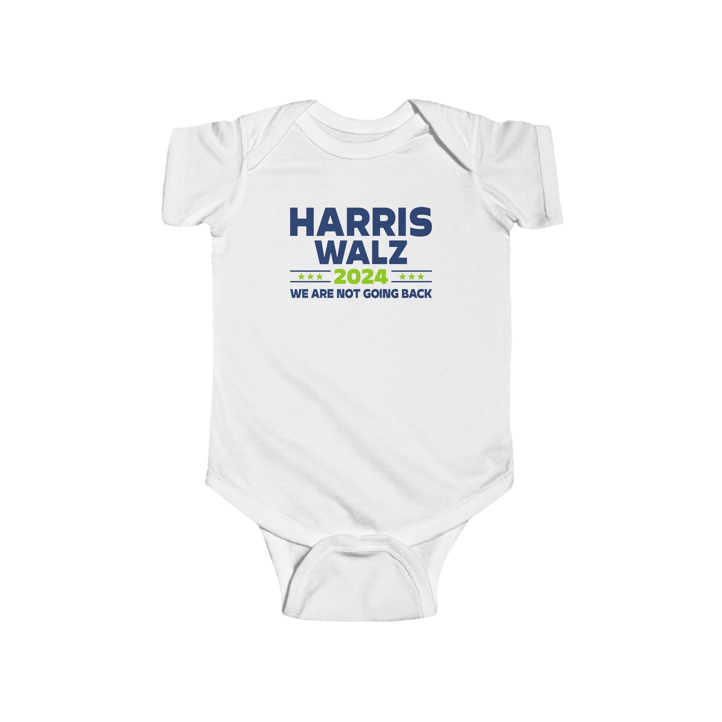 “Harris Walz 2024 (Brat Green)” Infant Onesie