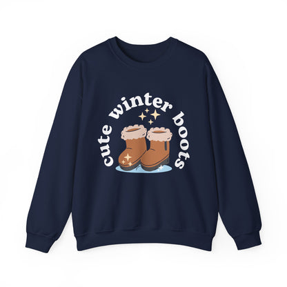 “Cute Winter Boots” Unisex Sweatshirt