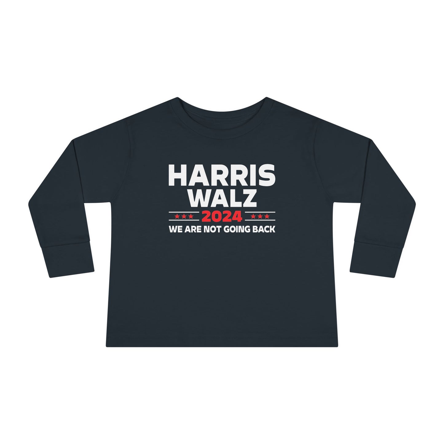 “Harris Walz 2024” Toddler Long Sleeve Tee