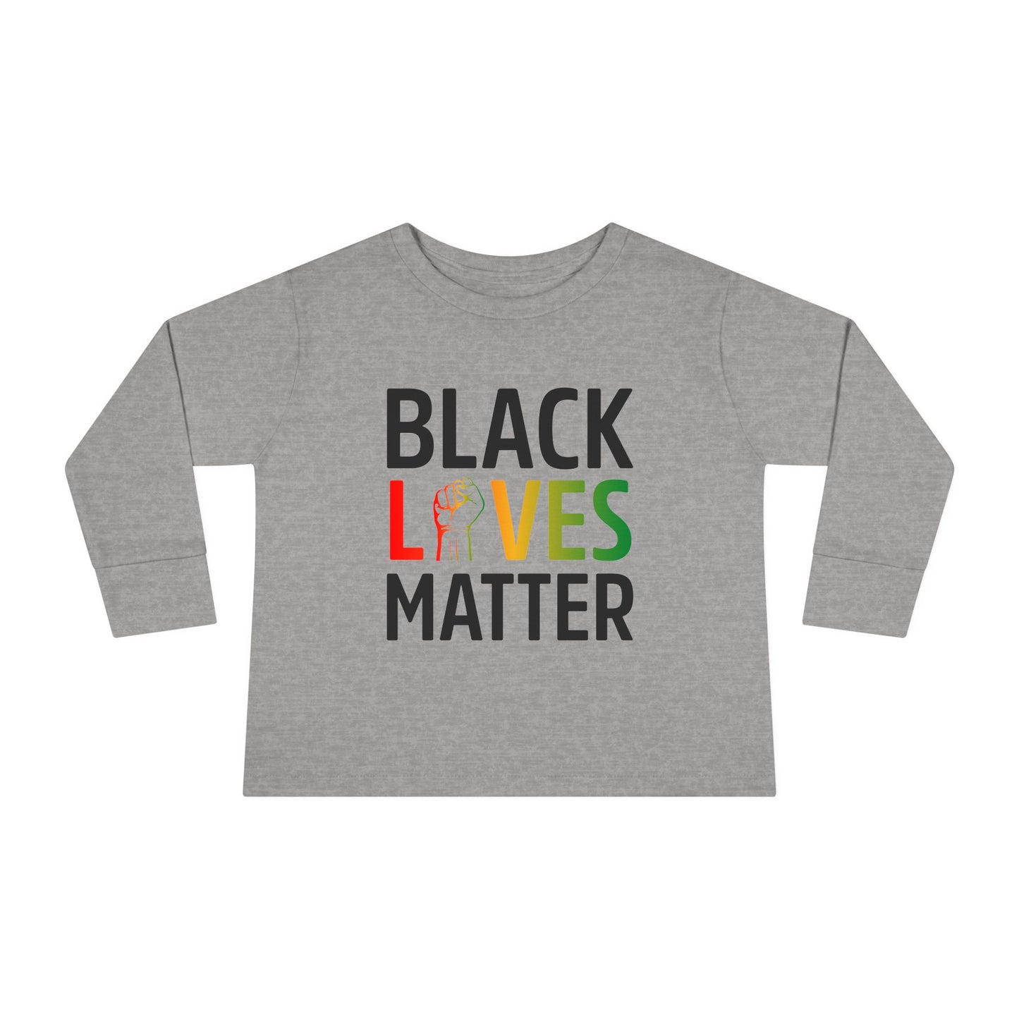 “Black Lives Matter – Unity Fist (Pan-Africa)” Toddler Long Sleeve Tee