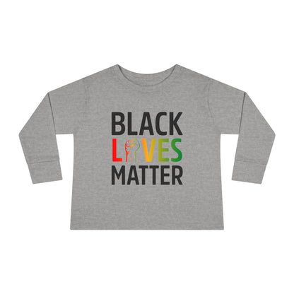 “Black Lives Matter – Unity Fist (Pan-Africa)” Toddler Long Sleeve Tee