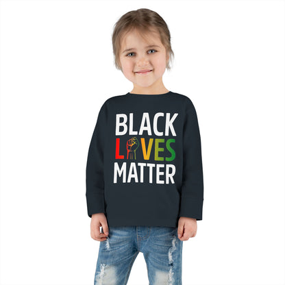 “Black Lives Matter – Unity Fist (Pan-Africa)” Toddler Long Sleeve Tee