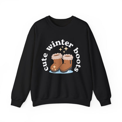 “Cute Winter Boots” Unisex Sweatshirt