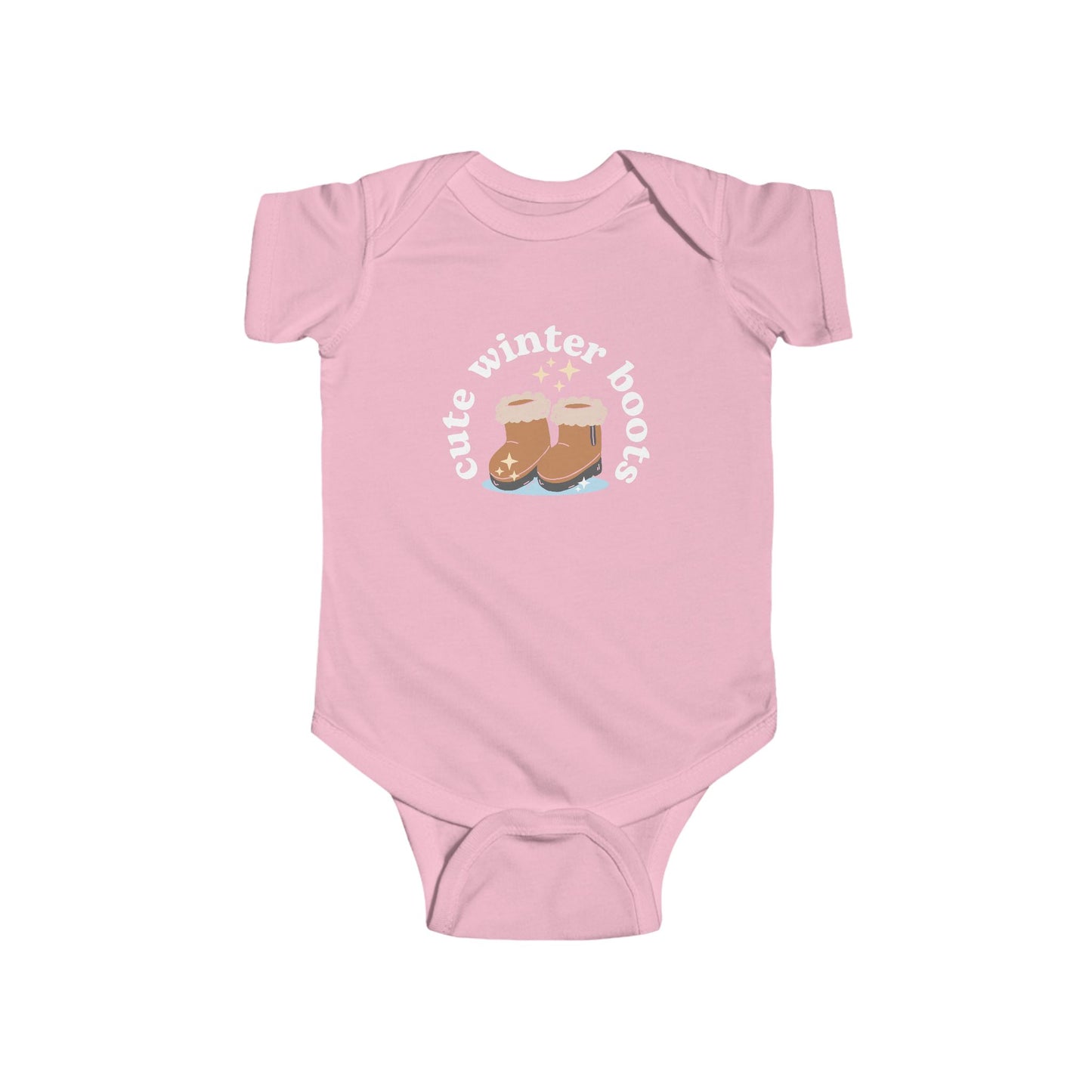 “Cute Winter Boots” Infant Onesie