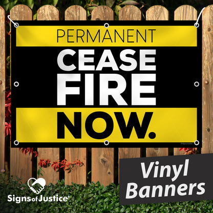 "Cease Fire" Vinyl Banner