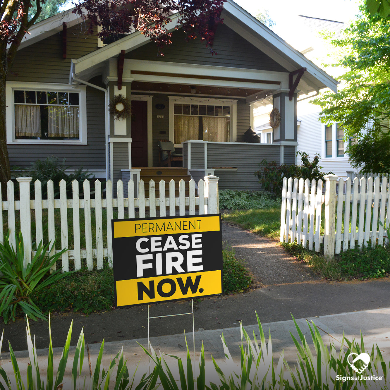 "Cease Fire" Yard Sign