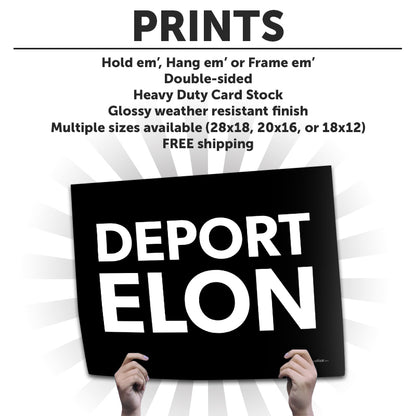 "Deport Elon" Cardstock Print