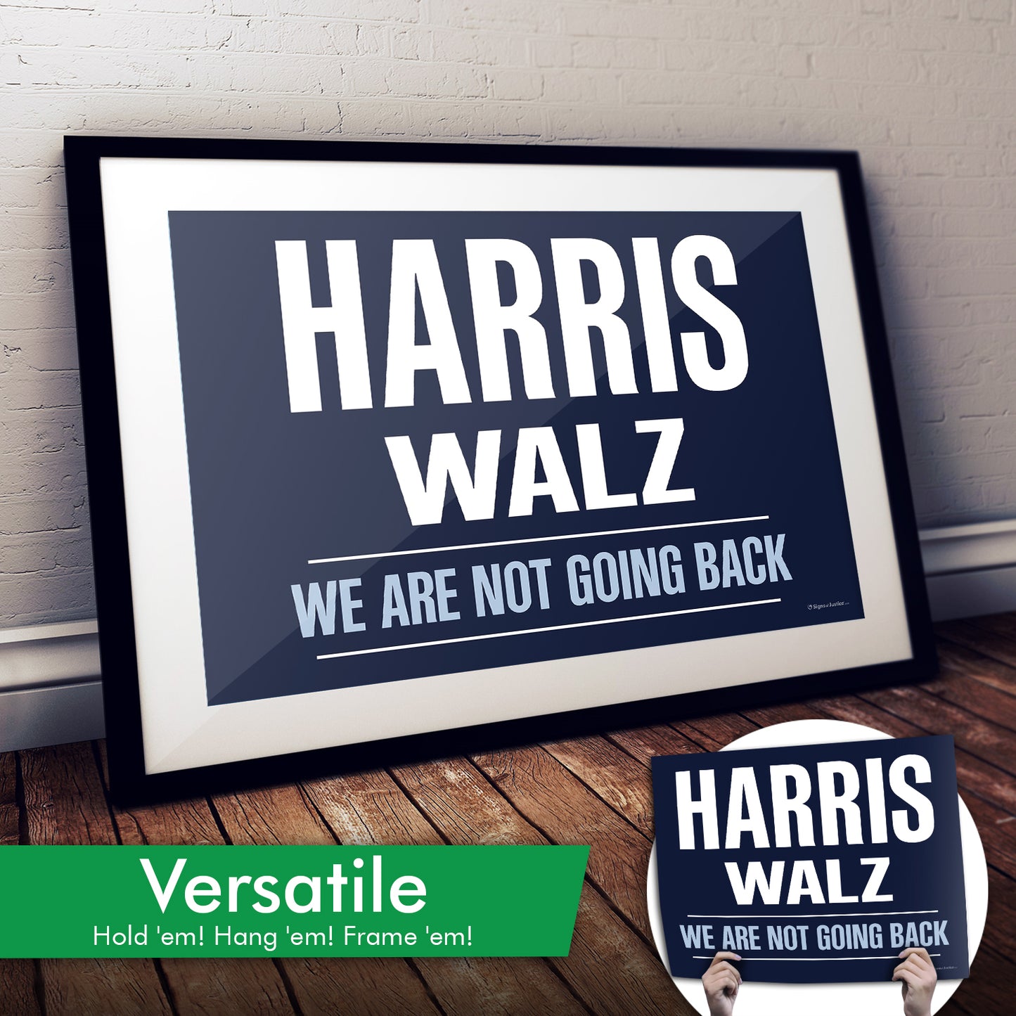 "Harris Walz - We Are Not Going Back" Campaign Cardstock Print