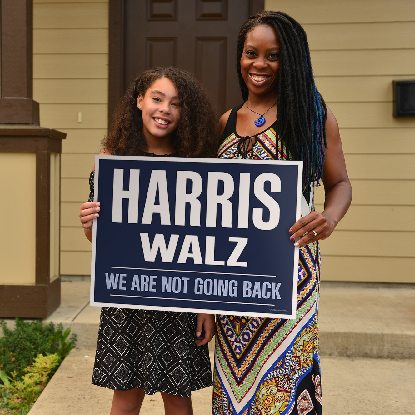 "Harris Walz - We Are Not Going Back" Campaign Yard Sign