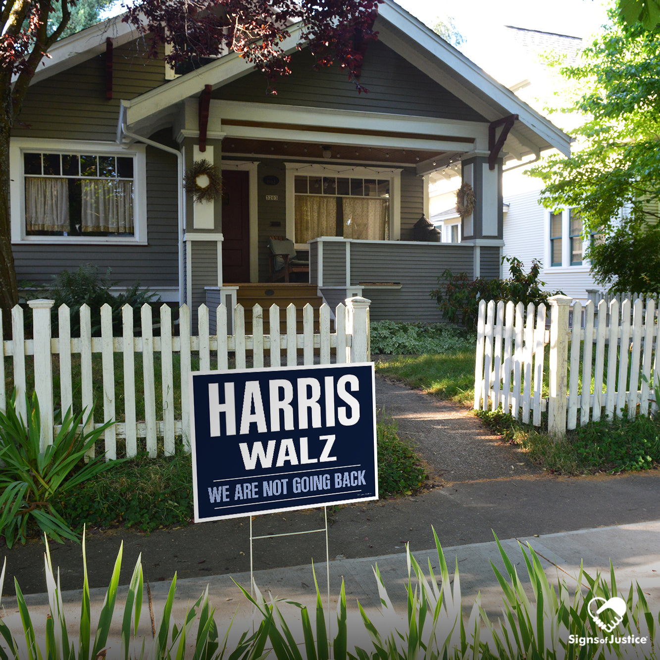 "Harris Walz - We Are Not Going Back" Campaign Yard Sign