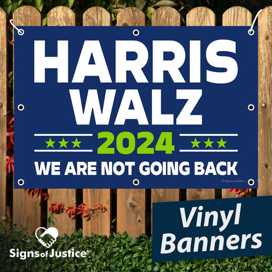 "Harris Walz 2024 (Brat Green)" Campaign Vinyl Banner