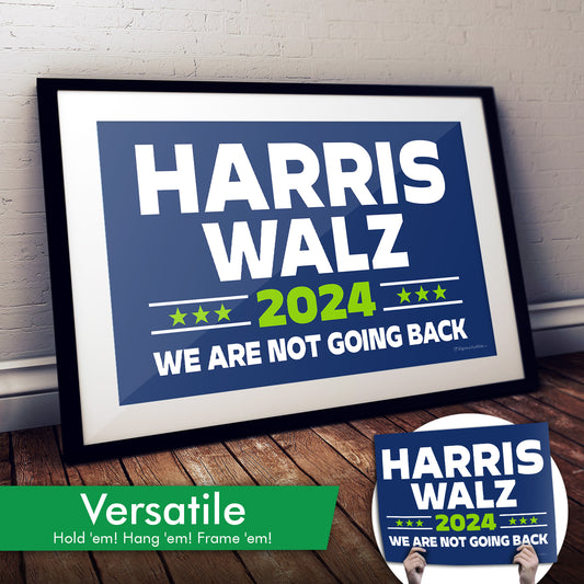 "Harris Walz 2024 (Brat Green)" Campaign Cardstock Print