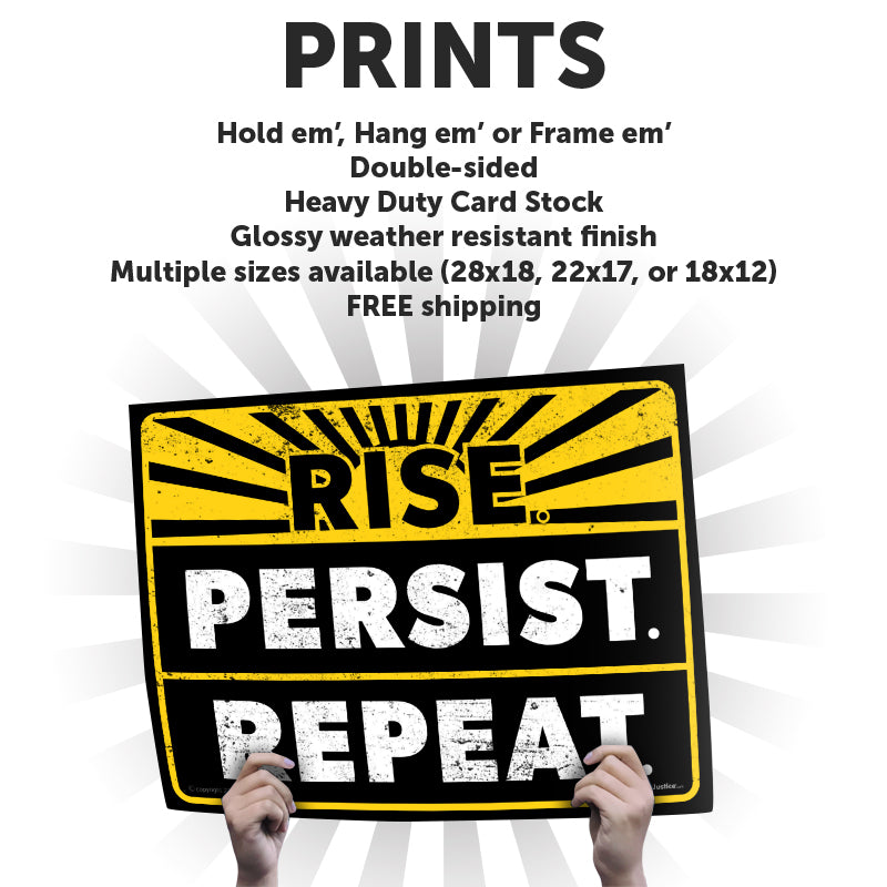 "Rise Persist Repeat" Cardstock Print