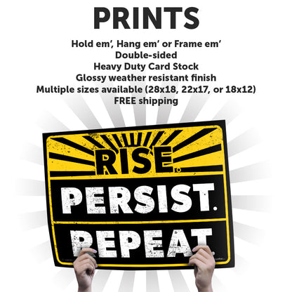 "Rise Persist Repeat" Cardstock Print