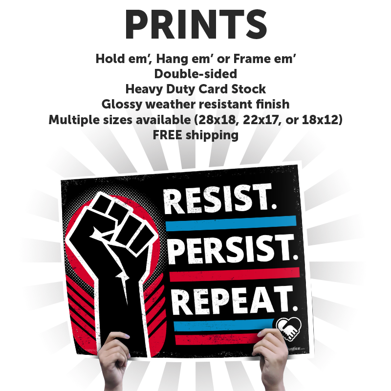 "Resist Persist Repeat" Cardstock Print